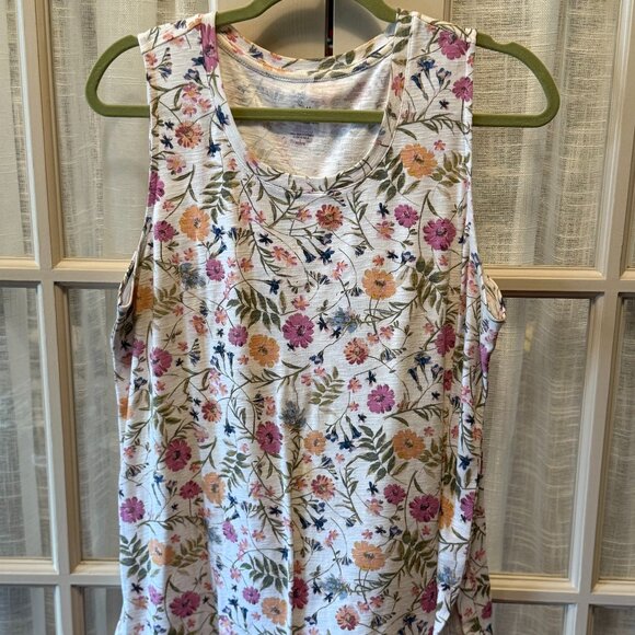 J. Jill Floral Sleeveless Tunic Top - Picture 1 of 4